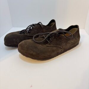Birkenstock Brown Oxford Shoes with Lace-Up Design Made in Germany